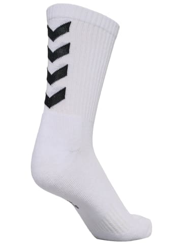 Hummel 6-er Pack Sport Socken Lange Basic Socken FUNDAMENTAL in Weiß-Schwarz