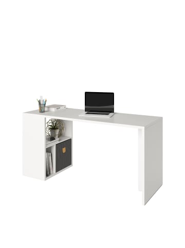 Phoenix Group AG  Fortuna - SET, Regal mit 3 Fächern inkl. Schreibtischanbau, weiss, B/H/T: 75,1x57,9x34cm