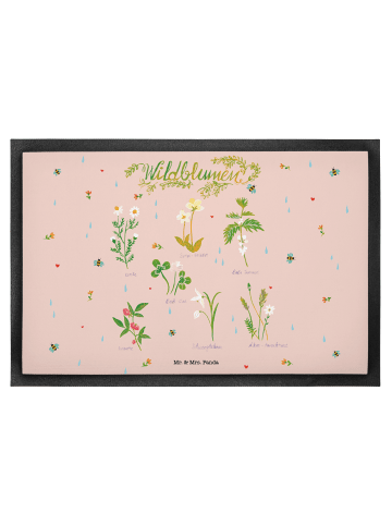 Mr. & Mrs. Panda bodenmatte Wildblumen mit Spruch in Bunt