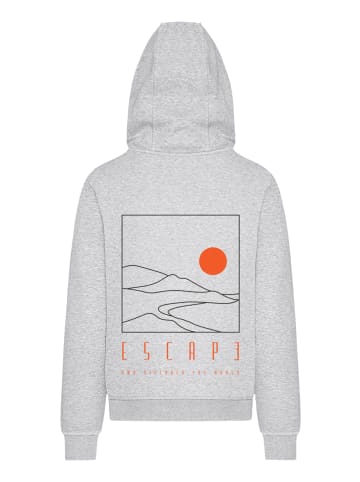 F4NT4STIC Hoodie Escape Discover the World Landscape in grau meliert