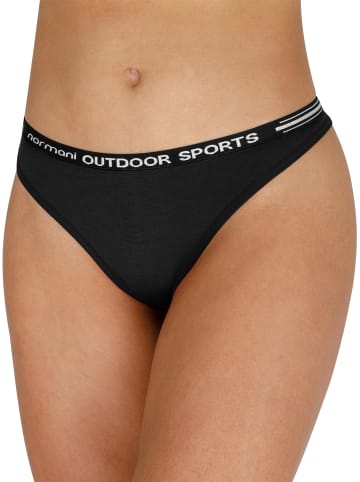 Normani Outdoor Sports Damen Merino Tanga Dubbo in Schwarz