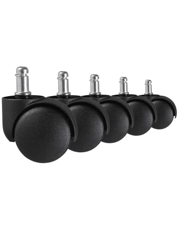 KADIMA DESIGN Teppichbodenrollen 5er Set Rollen für Bürostühle Teppich-Boden