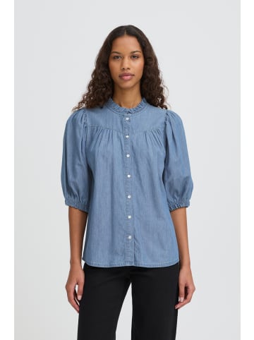 ICHI Jeanshemd IHANCEY Regular fit in Washed med. blue