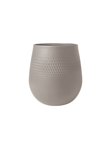 Villeroy & Boch Vase Carré groß Manufacture Collier taupe in taupe