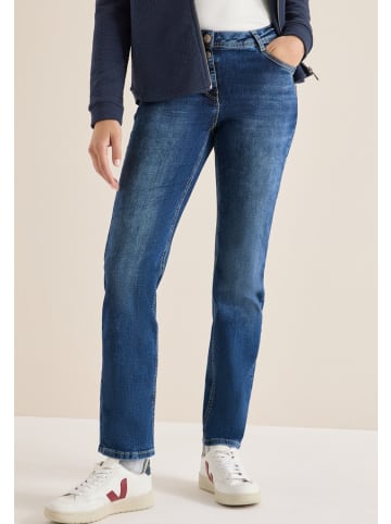 Cecil Straight Leg Jeans in Blau