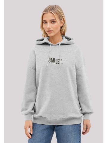 F4NT4STIC Hoodie SMILEY in grau meliert