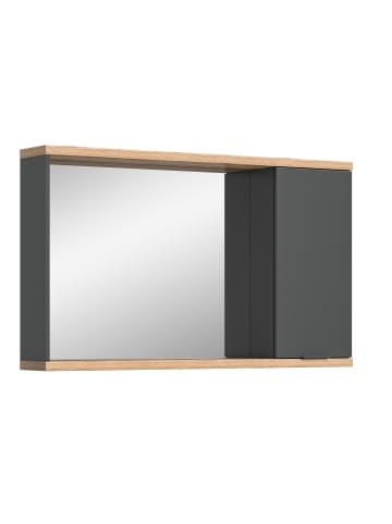 xonox.home Spiegelschrank  (B/H/T: 130x76x20 cm) in anthrazit grau