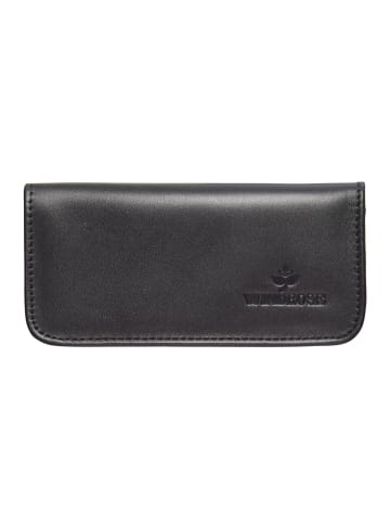 Windrose Nappa Schmuckkasten Leder 14 cm schwarz