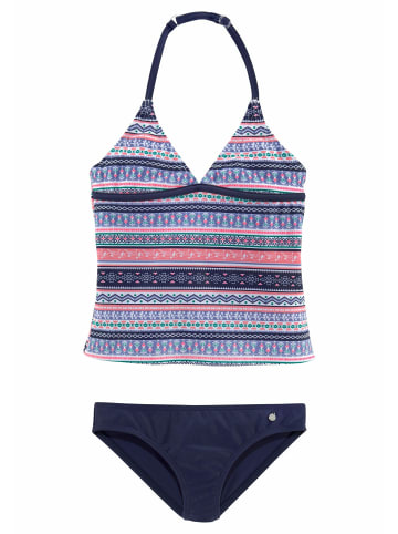 S. Oliver Tankini in blau-rosé-gestreift