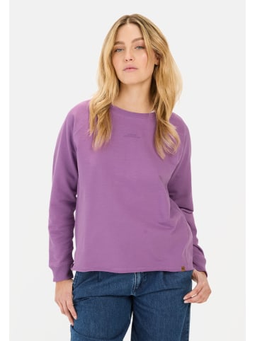 Camel Active Langarmshirt aus reiner Baumwolle in Violett