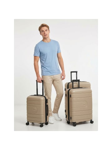 Redolz Essentials 11 4 Rollen Kofferset 3-teilig mit Dehnfalte beige