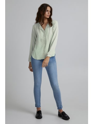 b.young Langarmbluse BYHIALICE AOP SHIRT -20807486  Langarmbluse mit gepunktetem Muster in Grün