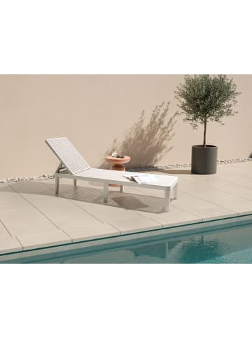 Beliani Gartenliege OSSIMO in Grau - (W) 55 x (H) 35 x (L) 190 cm