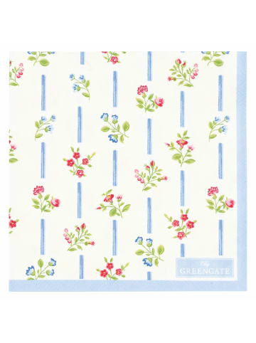 Greengate Papierservietten 20er-Set Hannah in Weiß | Blau | Bunt