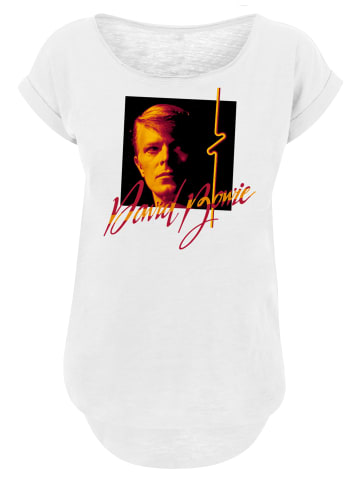F4NT4STIC Long Cut T-Shirt David Bowie Photo Angle 90s' in weiß