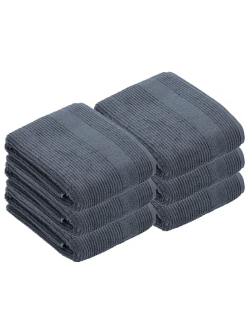 Vossen 6er Pack Badetuch in dunkelgrau