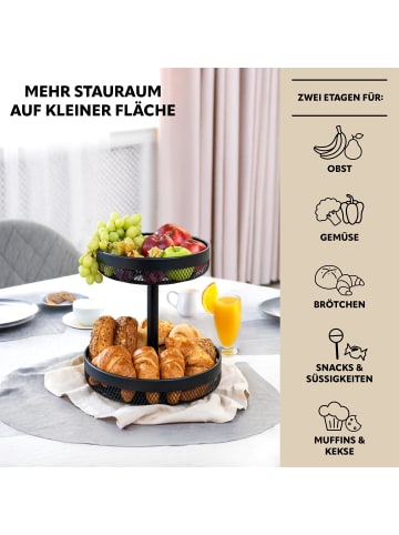 eluno 2-stöckige Obstetagere 30 x 30 x 31,5 cm