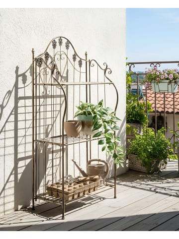 Beliani Badezimmerregal VISANO in Schwarz - (W) 59 x (H) 123 x (L) 30 cm