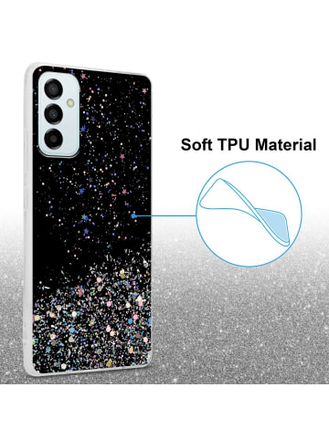 cadorabo Hülle für Samsung Galaxy M23 5G Glitter in Schwarz mit Glitter