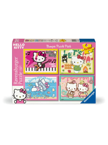 Ravensburger Verlag GmbH Spiel - Kinderpuzzle 4x100 Teile - Los geht's, Hello Kitty!