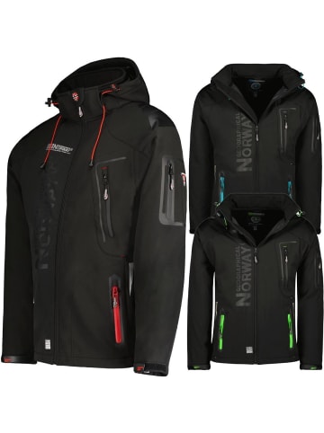 Geographical Norway Softshelljacken in Schwarz/Grün