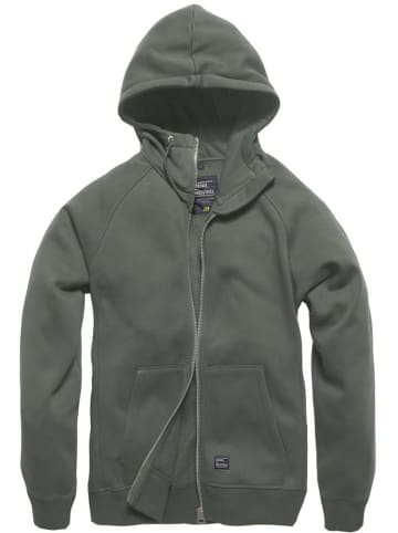Vintage Industries Sweatjacke "Basing Hooded Sweatshirt" in Grau