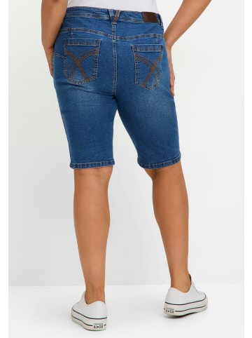 sheego Jeansbermudas in blue denim
