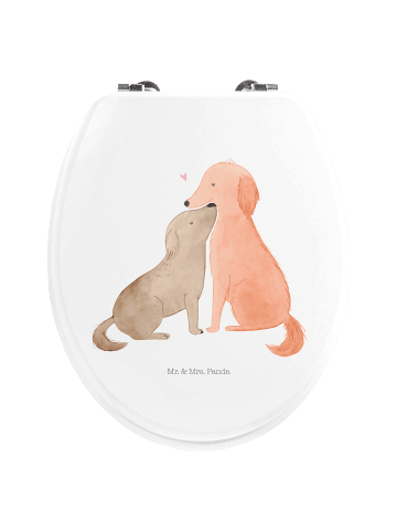 Mr. & Mrs. Panda Toilettensitz Hunde Liebe ohne Spruch in Weiß