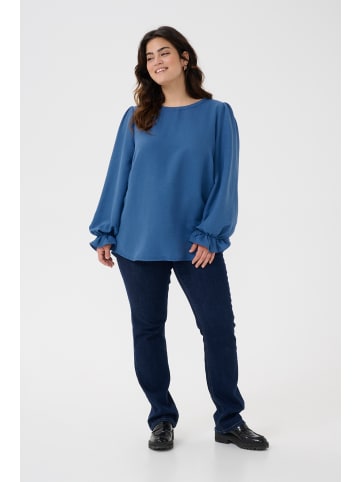 KAFFE curve Langarm-Bluse KCniki in Ensign Blue