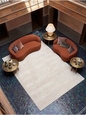 KADIMA DESIGN Kurzflorteppich Geometrisch pflegeleicht Wohnzimmer Schlafzimmer Flur in Creme