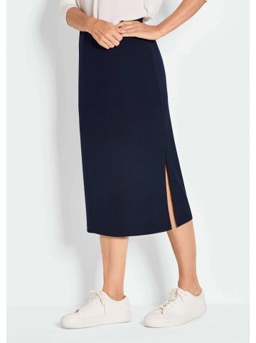 GOLDNER Kurzgröße:  Midirock mit Schlupfbund in marine