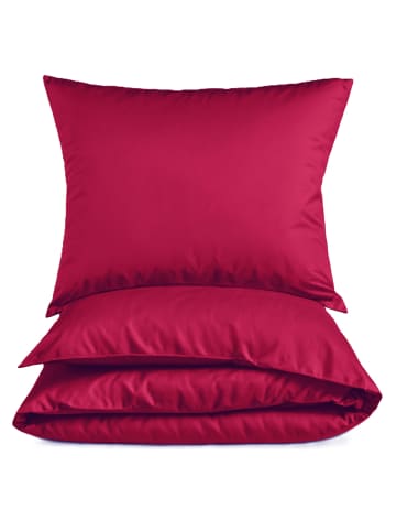 Carpe Sonno Mako-Satin Bettwäsche 135x200 155x220 in Himbeere