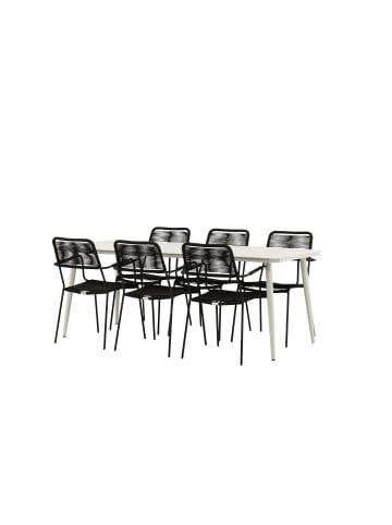 ebuy24 Gartenset Lina (7-teilig) Schwarz 90 x 200 cm