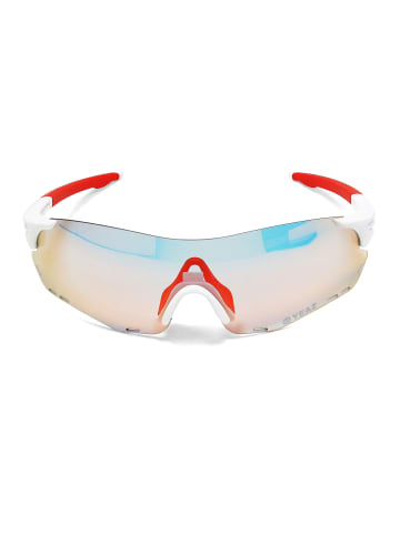 YEAZ SUNELATION Sport-Sonnenbrille weiß/blau in weiß / rot