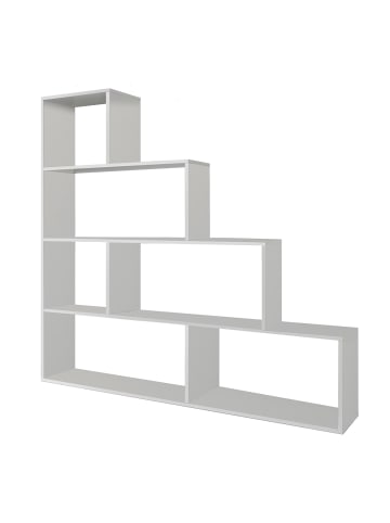 CALICOSY Treppenregal Klum in Weiß - (W) 145 x (H) 145 x (L) 29 cm