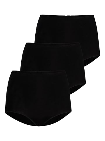 Teyli 3er Pack: Höschen mit hoher Taille Ori in schwarz