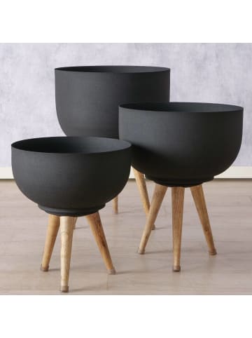 Boltze Blumentopf in schwarz