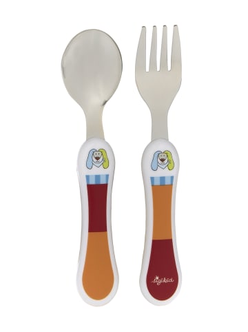 Sigikid 2 tgl.. Besteck-Set: Löffel und Gabel in rot