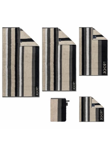 Cawö Handtuch Vibe Streifen 1698 37 in Stein-Grau