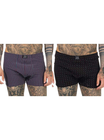 NORMANN Retro Pant Dess - 66429 in schwarz/weiss/rot