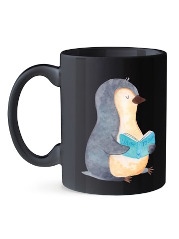 Mr. & Mrs. Panda Teetasse Pinguin Buch ohne Spruch in Schwarz