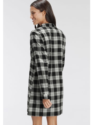 H.I.S Nachthemd in schwarz-kariert