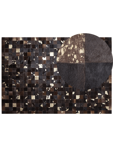 Beliani Patchwork BANDIRMA in Braun/Gold - (W) 160 x (H) 0.6 x (L) 230 cm