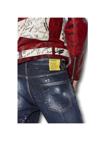 Dsquared2 Dark Ripped Bleach Jeans blau