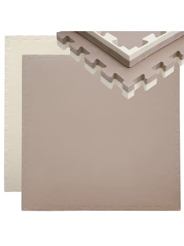 eyepower Trainingsmatte mit Rand 90x90x4cm in Beige