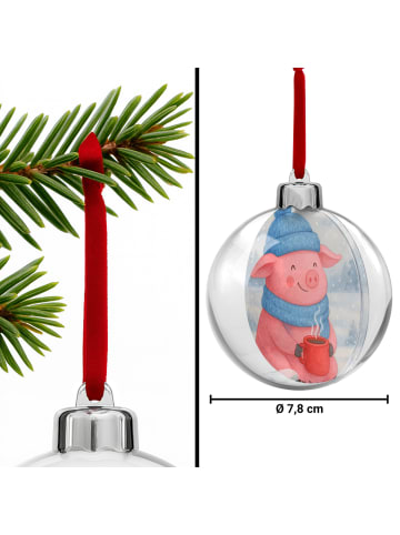 Mr. & Mrs. Panda Weihnachtsschmuck Schweinchen Glühwein Design o... in Weiß