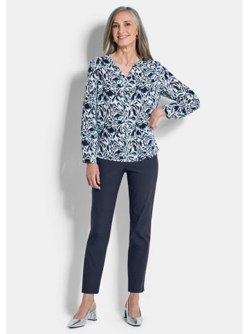 GOLDNER Elegante 7/8-Hose mit Schlupfbund in marine