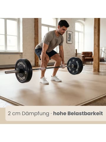 eyepower 2cm dicke Fitnessmatte 4er Set - 50x50cm Bodenschutzmatte Gym Matte Puzzlematte