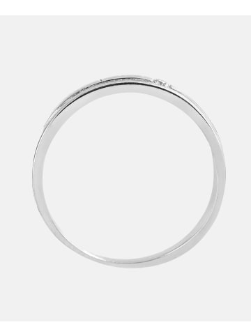 Diamant L'éternel Ehering aus 375 Weißgold mit Zirkonia
