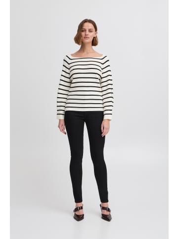 ICHI IHBOSTON LS9 loose fit in Birch w. Black stripe